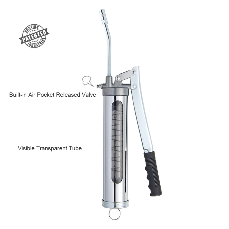 プロフェッショナル半透明鉄パイプ両手グリースガン SUCTION | プロフェッショナル半透明鉄パイプ両手グリースガン SUCTION |